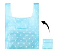 GLADFRESIT Canvas Tote Bag, Lightweight Large Foldable Waterproof Reusable Shopping Bag Grocery Eco-friendly Bags for Travel Picnic Gym Beach(Blue)