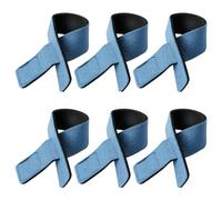 GLADFRESIT Fishing Rod Ties Straps 6PCS Adjustable Elastic Fishing Rod Belts Bands with Magic Velcro for Fishing Tool Supplies Accessories (Blue)