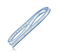 GLADFRESIT Flexible Curve Ruler 60cm Plastic Measure Tool Ruler Snake Curve Soft Multifunctional Rulers for Drawing Engineering Drawing Clothing Design