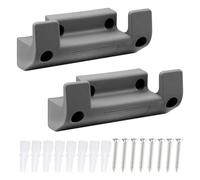 GLADFRESIT Garden Hose Water Mounted Holder Reel Wall Type Water Pipe Support Grey Water Pipe Bracket Wall Hook Bracket Fit for Courtyard Hooking Pipe 2 Pack