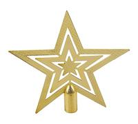 GLADFRESIT Golden Glitter Star Tree Topper - 20cm Christmas Decoration