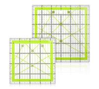 GLADFRESIT Quilters Ruler,2PCS Squares Quilting Rulers Stencils Template Acrylic Set for Sewing Quilter Precision Cutting Patchwork