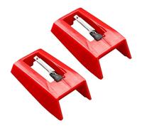 GLADFRESIT Record Player Needles 2PCS Turntable Compact Durable Replacement Stylus Needle for Vintage record player Red