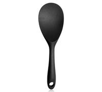 GLADFRESIT Rice Spoon Silicone, Plastic Rice Spoon Serving Spoons with Holes Comfortable Solid Spatula for Kitchen Tool Rice Porridge Soup