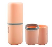 GLADFRESIT Toothbrush Travel Case,Multi-Function Portable Toothbrush Cover (Pink)