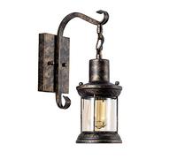 GLADFRESIT Vintage Wall Light Industrial Lighting Retro Metal Wall lamp Indoor Home Lights Fixture with Glass Shade Cover(Single lamp-Base Painted with Oil Rubbed Bronze) (Bronze)