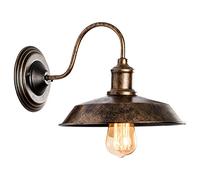 GLADFRESIT Vintage Wall Light, Industrial Lighting Socket Rustic Sconces Wire Metal Wall Lamp Indoor Home Retro Lights Fixture (Single Lamp-Base Painted with Oil Rubbed Bronze)