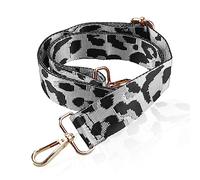 GLADFRESIT Wide Shoulder Bag Strap, Adjustable Leopard Print Crossbody Strap Replacement Handbag Straps for Women