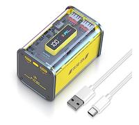 Gladgogo Battery Pack 20000mAh with Led Display, 3-Port Portable Charger 20W Fast Charging PD18W QC 3.0 USB C, Transparent Power Bank with High-Speed PowerIQ for iPhone/iPad/Samsung - Yellow