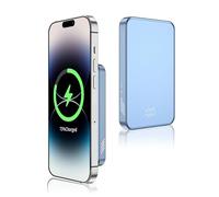 Gladgogo Magnetic Power Bank 10000mAh, 15 W Wireless Portable Charger, le Battery Pack Powerbank, Fast Charging USB-C Compatible for iPhone 17/16/15/14/13 Series, Blue