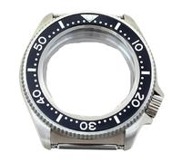 Gladiaond 1pc 10ATM Silvery 38mm Watch Case Ceramic Bezel Rubber Strap Sapphire For SKX013 NH35 NH36 NH38/34 4R36 Movements 28.5mmDial SKX Mod(Case 1)