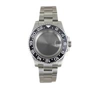 Gladiaond 1pc 20ATM Diver 40mm GMT Watch Case Sapphire Glass For Miyota 8215 Movements Slide Buckle Oyster Strap(Style 3)