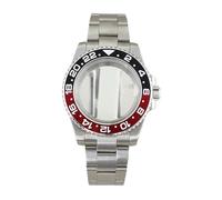 Gladiaond 1pc 20ATM Diver 40mm GMT Watch Case Sapphire Glass For NH35 NH34 NH36 NH38 Movements Slide Buckle Oyster Strap(Style 25)