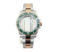 Gladiaond 1pc 20bar Waterproof SUB GMT Diving Watch Case 40mm Silver Rose Gold for NH34 NH35 NH36 NH38 Movement 28.5mm Dial(Silver Rose Gold33)