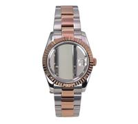 Gladiaond 1pc 36mm 39mm Ms. Watch Case Strap Kit Set Sapphire Crystal For NH35 NH36 NH34 NH72 For Miyota8215 28.5mm Dial Rose Gold Silver Datejust(Glass bottom cover 1,39mm NH34 35 36)