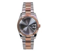 Gladiaond 1pc 36mm 39mm Ms. Watch Case Strap Kit Set Sapphire Crystal For NH35 NH36 NH34 NH72 For Miyota8215 28.5mm Dial Rose Gold Silver Datejust(Solid bottom cover 3,39mm 8215)