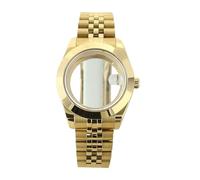 Gladiaond 1pc 36mm NH35 Watch Case Sapphire Glass For NH36 NH38 NH72 For Miyota8215 Movement 28.5mm Dial Jubilee Stainless Steel(Gold 2,NH35 NH36)