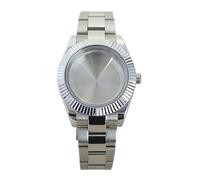 Gladiaond 1pc 36mm Sapphire Glass For Men's Watch Case Fit For Miyota8215 Movements Waterproof Jubilee Stainless Steel(NO.40 silvery)