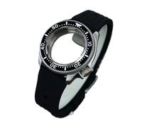 Gladiaond 1pc 38mm Silvery 3.8 Crown Watch Case Sapphire Glass For NH35 NH36 NH70 4R Movement Transparent/Solid Bottom Cover SKX007/013(Glass bottom cover 1)