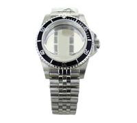 Gladiaond 1pc 38mm Vintage Watch Case Dome Acrylic Glass 10ATM Waterproof For NH35 NH36 NH38 NH34 Movement 28.5mm Dial Retro Submariner(Case And Strap 1)