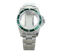 Gladiaond 1pc 38mm Vintage Watch Case Dome Acrylic Glass 10ATM Waterproof For NH35 NH36 NH38 NH34 Movement 28.5mm Dial Retro Submariner(Case And Strap 9)