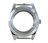 Gladiaond 1pc 40mm Bevel Edge Watch Case Bracelet Sapphire For Nh35 Nh36 Nh34/38 8215 Movement 28.5mm Dial Silver Rose Gold(Silvery 2,40mm 8215)