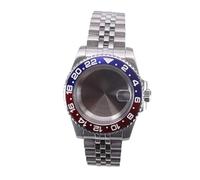 Gladiaond 1pc 40mm For Miyota8215 Movement Silvery Watch Case Jubilee 316L Stainless Steel Bracelet Sapphire Glass(E solid-cyclop)