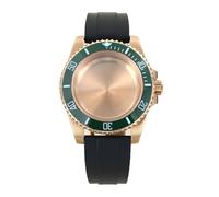 Gladiaond 1pc 40mm Watch Case Full Text C3 Luminous Bezel SUB NH35 NH36 NH34 NH38 For Miyota 8215 For ETA 2824 Rubber Strap Sapphire 20ATM(Rose Gold 8,For Eta 2824)