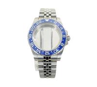 Gladiaond 1pc 40mm Watch Case Stainless Steel Sapphire Glass For ETA2824 28.5mm Dial Jubilee Bracelet(Silvery 18)