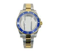 Gladiaond 1pc 40mm Watch Cases Ceramic Bezel Sapphire For NH34 NH35 NH36 NH38 4R36 Slide Buckle Strap(Style 18)