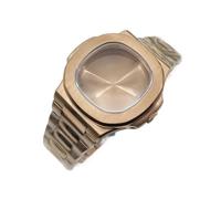 Gladiaond 1pc 41mm Watch Case Strap Fit For NH35 NH70 NH72 PP Sapphire Crystal 904L Stainless Steel 29.5mm Dial(Rose steel)