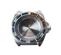 Gladiaond 1pc 43.8mm Men's Watch Case Ceramic Bezel for NH35 NH36 NH34 NH38 Movements 120 Clicks Sapphire Glass(Silvery Case D)