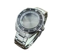 Gladiaond 1pc 43.8mm Watch Case 200 Waterproof Sapphire for NH35 NH36 4R Automatic Movement Steel Butterfly Buckle Bracelet Samurai King(White Chapter Ring 2)