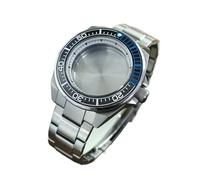 Gladiaond 1pc 43.8mm Watch Case 200 Waterproof Sapphire for NH35 NH36 4R Automatic Movement Steel Butterfly Buckle Bracelet Samurai King(White Chapter Ring 3)