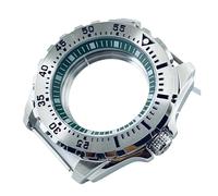 Gladiaond 1pc 44mm Silver Stainless Steel Watch Case Black Blue Green Chapter Ring Fit For NH34 NH35 NH36 NH38 NH39 NH70 Movement(Green)