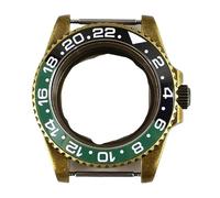 Gladiaond 1pc Bronze 40mm Men's GMT Watch Case Sapphire Crystal Glass for NH34 NH35 NH36 NH38 Movement 28.5mm Dial Parts 100M Waterproof(Bronze 10)