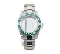 Gladiaond 1pc Rose Gold 40mm Diver Watch Case Polished Strap Ceramic Bezel For Eta 2824 Sapphire Glass(Silvery F)