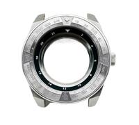 Gladiaond 1pc Samurai King Watch Case Fit For NH34 NH35 NH36 7S26 Automatic Movement Sapphire Crystal Glass Cases(01 Silver Case,Sapphire Glass Case)