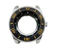 Gladiaond 1pc Samurai King Watch Case Fit For NH34 NH35 NH36 7S26 Automatic Movement Sapphire Crystal Glass Cases(09 Silver Case,Sapphire Glass Case)