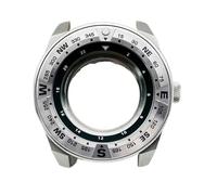 Gladiaond 1pc Samurai King Watch Case Fit For NH34 NH35 NH36 7S26 Automatic Movement Sapphire Crystal Glass Cases(04 Silver Case,Sapphire Glass Case)