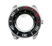 Gladiaond 1pc Samurai King Watch Case Fit For NH34 NH35 NH36 7S26 Automatic Movement Sapphire Crystal Glass Cases(08 Silver Case,Mineral-coated glass)