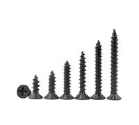 Gladiaond 50pcs M3 M3.5 M4 Lenght 14-30mm Carbon Steel Black Cross Recessed Countersunk Flat Head Tapping Screws Wood Screw(14mm,M3.5 x 50pcs)