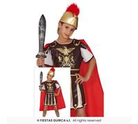 Gladiator Costume Roman Centurion Deluxe Fancy Dress Outfit Kids Book Day Age 5-