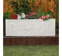 Gladiator Design White Stone Planter Trough