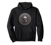 Gladiator Helmet | Ancient Stoic Spartan Warrior Symbol Pullover Hoodie