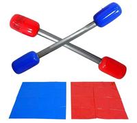 Gladiator Inflatable Toys for Kids, 2-Piece Pugil Sticks Set for Backyard Duels and Beach Games, Durable PVC Gladiators TV Show Merchandise with Battle Arena Design for Outdoor Play