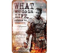 Gladiator Maximus | Inspirational Quote Underground Art Print Motivational Movie Poster Retro Metal Sign Vintage Tin Sign for Cafe Bar Home Wall Decor 12 X 8 inch