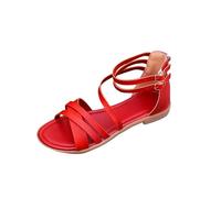 Gladiator Sandals for Women Cross Strap Sandal Ladies Open Toe Flat Slip On Sandals Gladiators Womens Double Buckle Strappy Sandals Roman Sandals Classic Simple Sandal Summer Beach Shoes Comfort Shoe