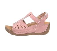 Gladiator Sandals for Women UK Smart Casual Open Toe Wedge Sandal with Adjustable Slingback Leisure Summer Holiday Beach Sandals Ladies Retro Breathable Walking Shoes Footwear for Banquet Party