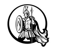 Gladiator Spartan Roman Trojan Greek Warrior Wall Decals PVC 36x36.8cm Removable Without Leaving Glue Small Black